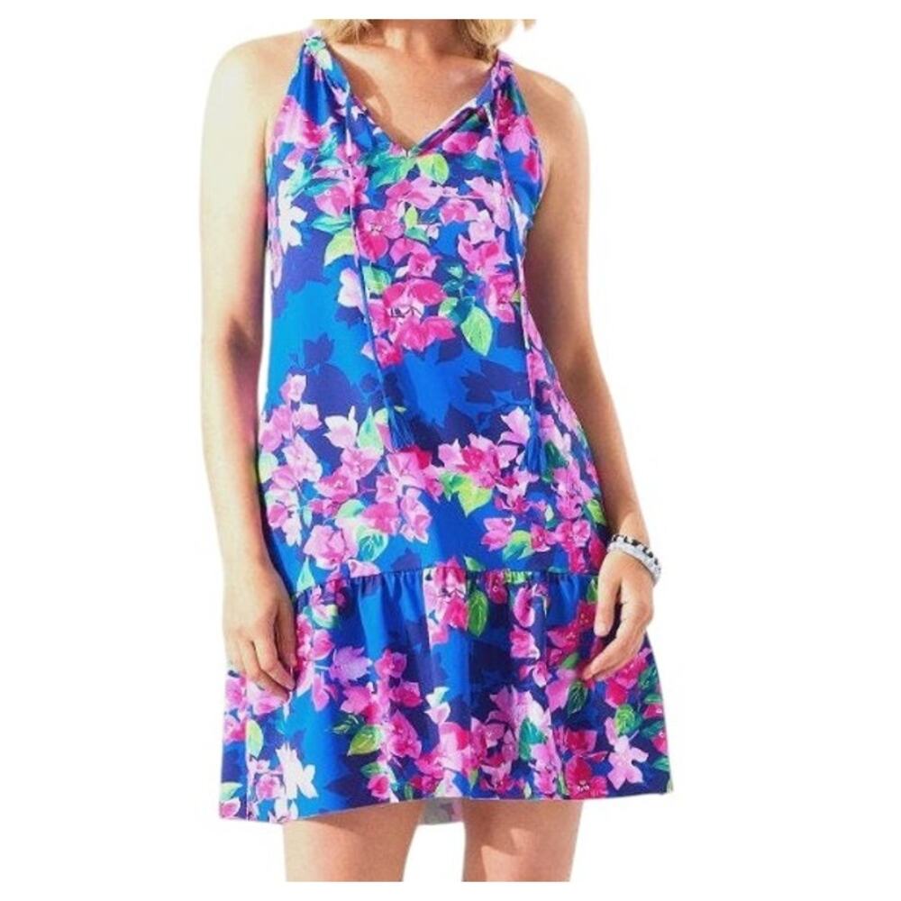 Tommy Bahama Women's Size M Spa Dress Bougainvillea Pinks Split-Neck Cover-Up
